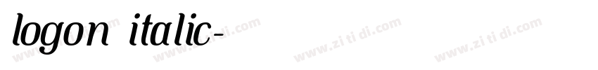 logon italic字体转换 logon italic字体转换